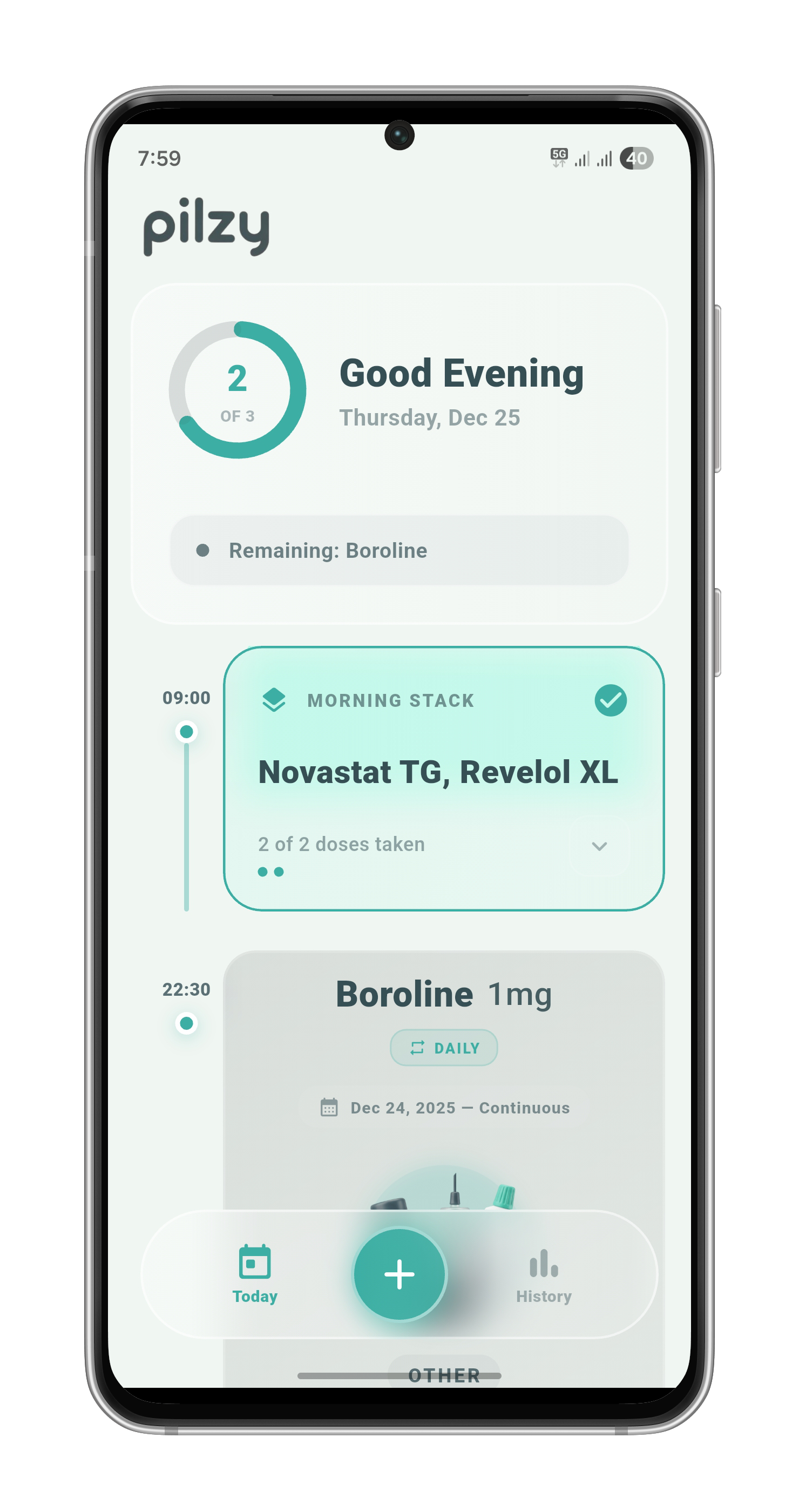 Pilzy App Home Screen